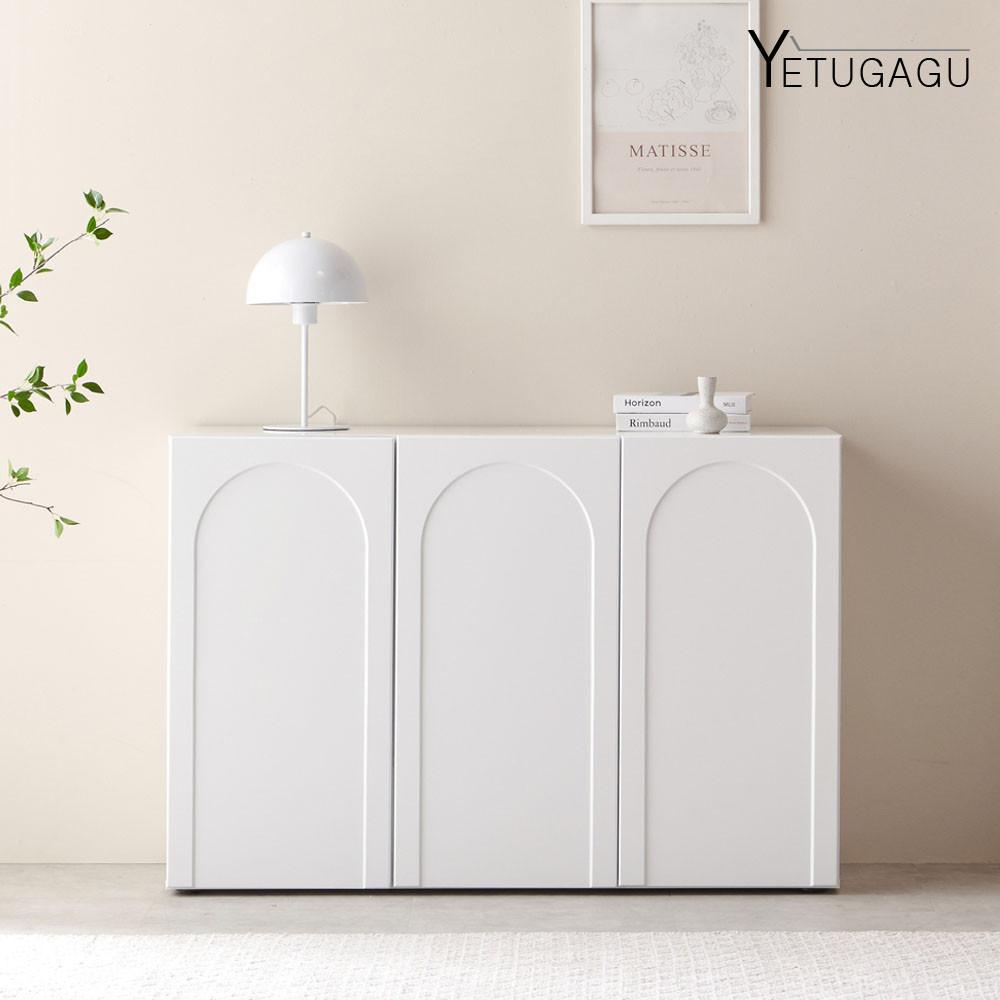 예투가구 아델 아치형 1200 수납장 거실 주방 베란다 다용도 높은 수납장