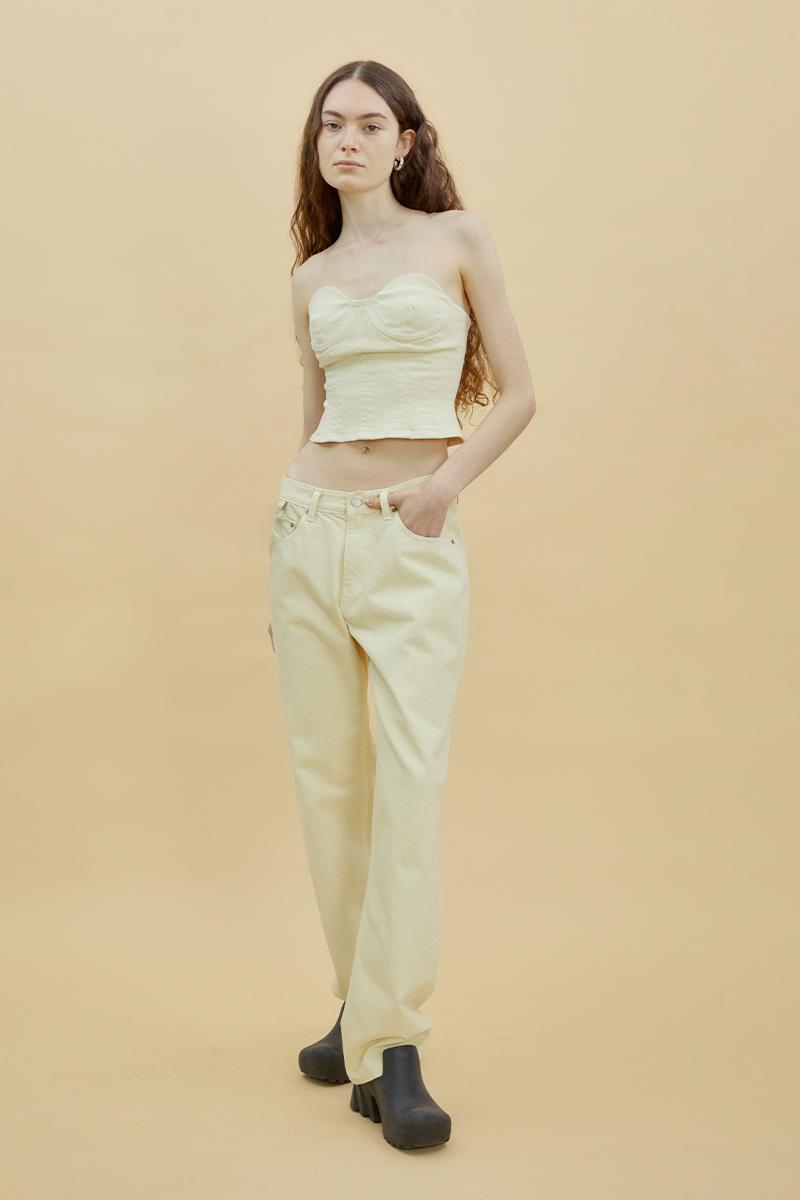 Low-Rise Butter Yellow Jeans (YELLOW)