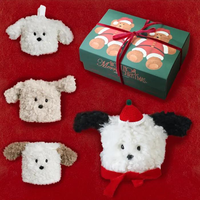 크리스마스 쪼꼬미 꼬질이 강아지 티슈 케이스 두루마리 휴지 집들이