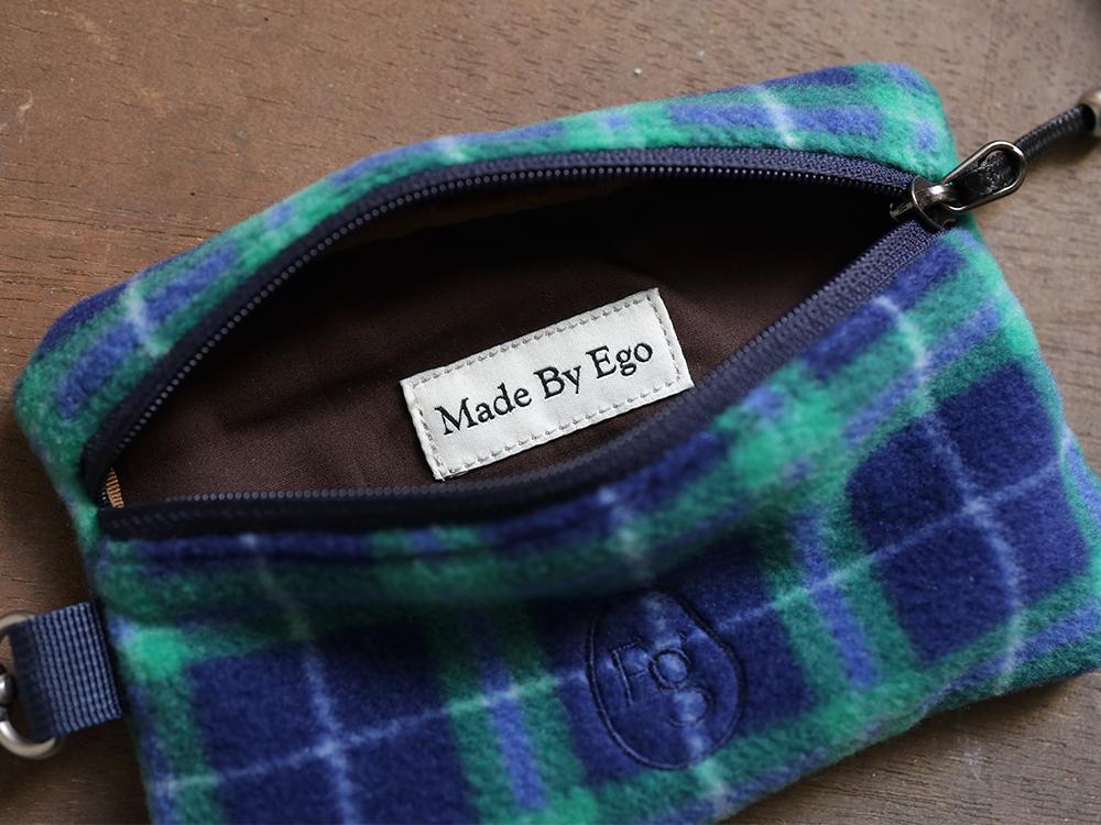 Check Fabric Pouch (GR)