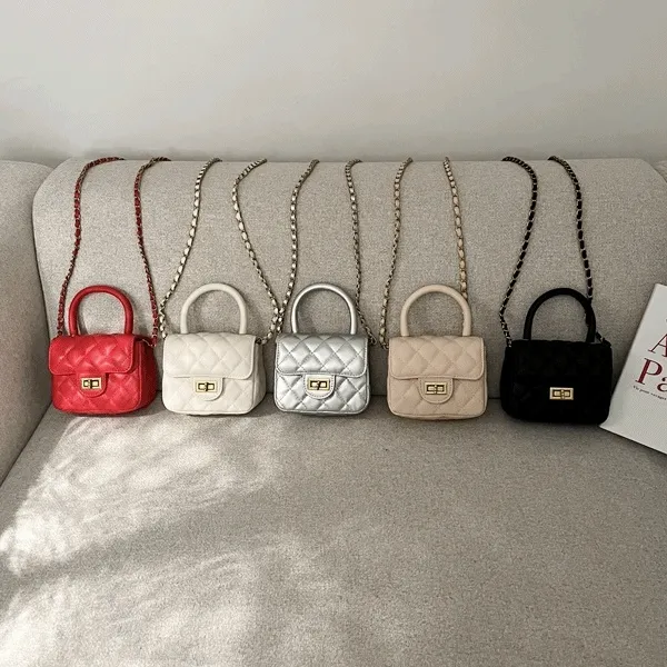 러브 퀼팅 미니 체인백