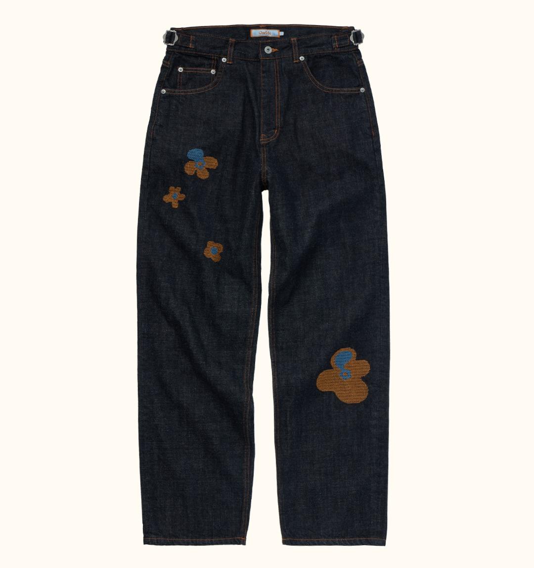 Picnic Garden Denim Pants(BLACK)