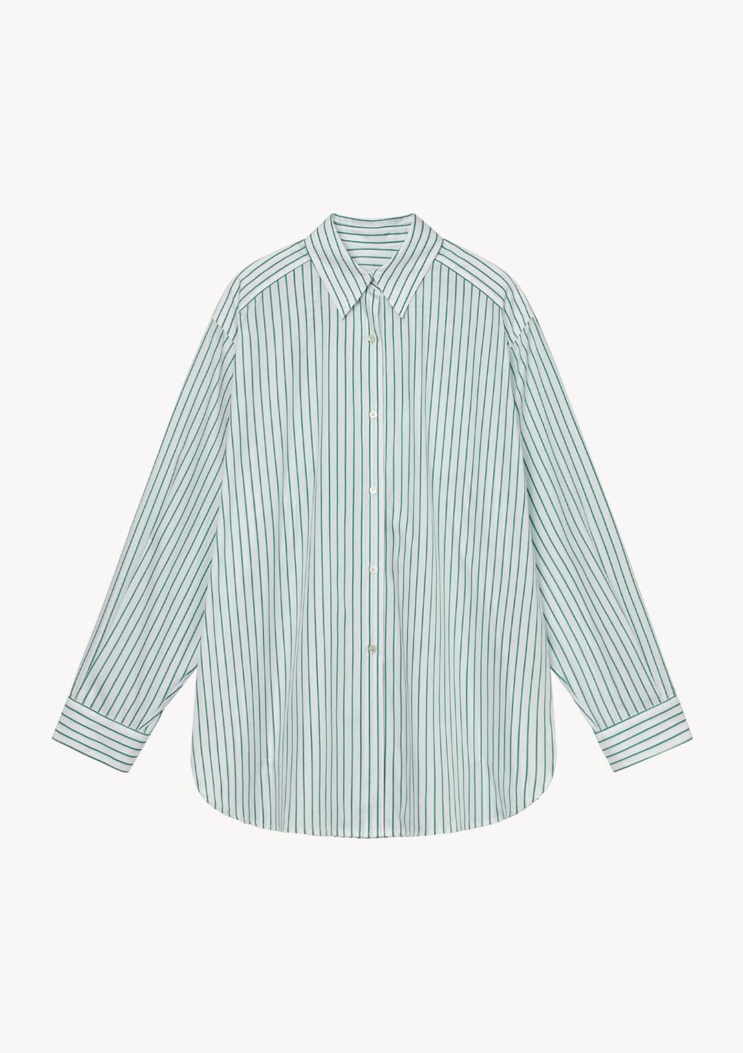 Grato Shirt in Green Stripe