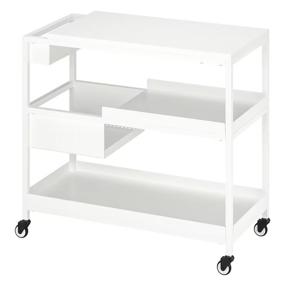 이케아 TROTTEN 트로텐 카트 화이트 80x40cm 904.747.87