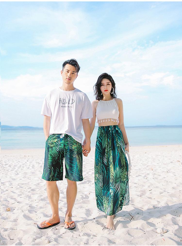 커플 비치룩 트로피컬 비키니 코디세트 수영복[남/여]