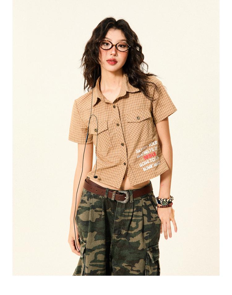 YOUNG STAGE Check Slim Pocket Shirt (2color)