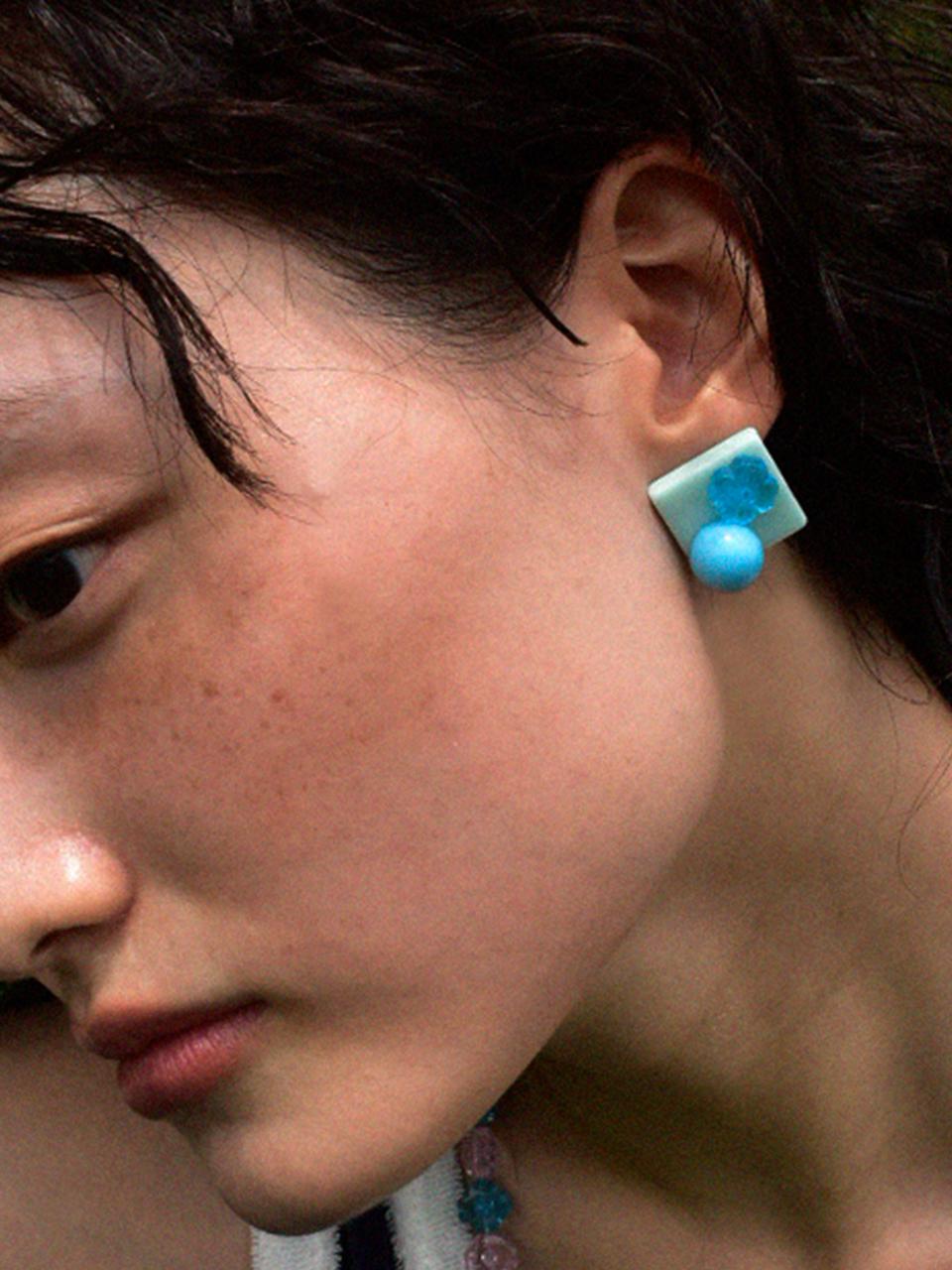 Mint Clover Earring