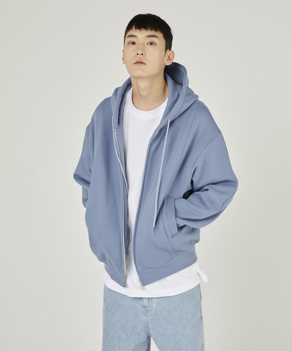 [10월 28일 예약배송] LLUD Side Panel hoodie Zip - Up Blue