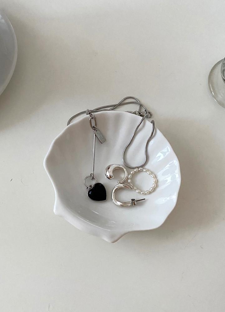 세라믹 유리 조개 캔들 받침 접시 악세사리 트레이 홀더