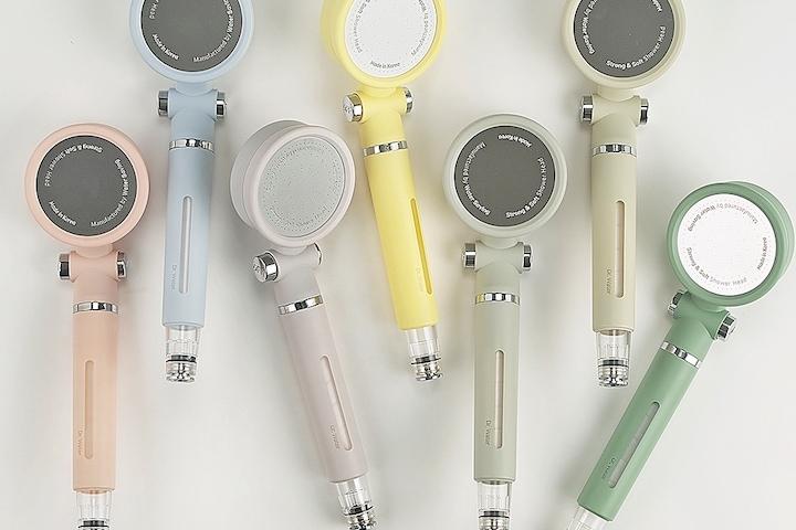 설치가 간편한 원터치 온오프 필터샤워기+2m PVC호스