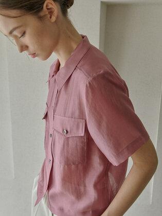 MOON SILKY BLOUSE PINK