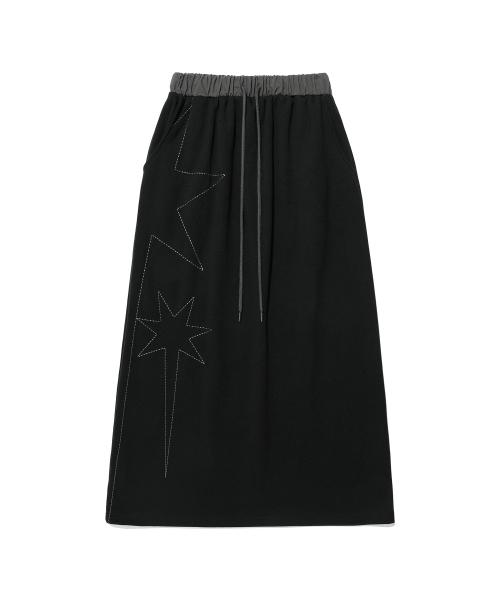BIG STAR LOGO SWEAT SKIRT_BLACK(NG2EFUPA90A)