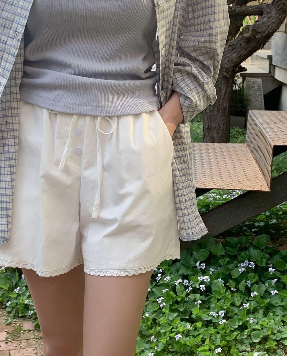 체리코코 앤더 레이스 밴딩팬츠