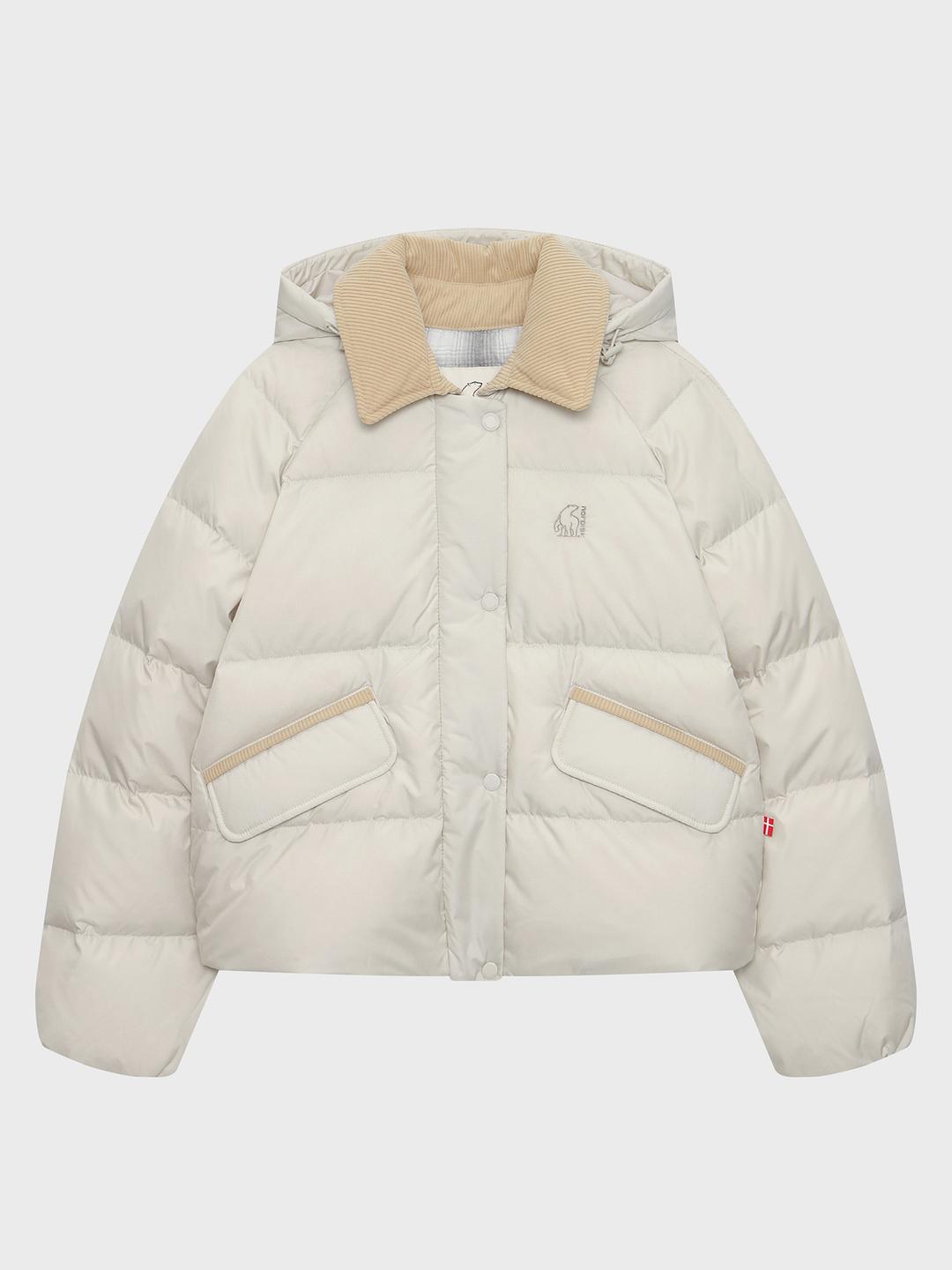 올보르 크리스탈다운 후디 점퍼 - W (OATMEAL)