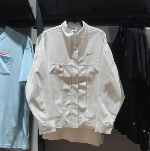 나이키 우먼스 스포츠웨어 에센셜 우븐 필드 집업 스티치 바람막이 자켓 HF6179-133