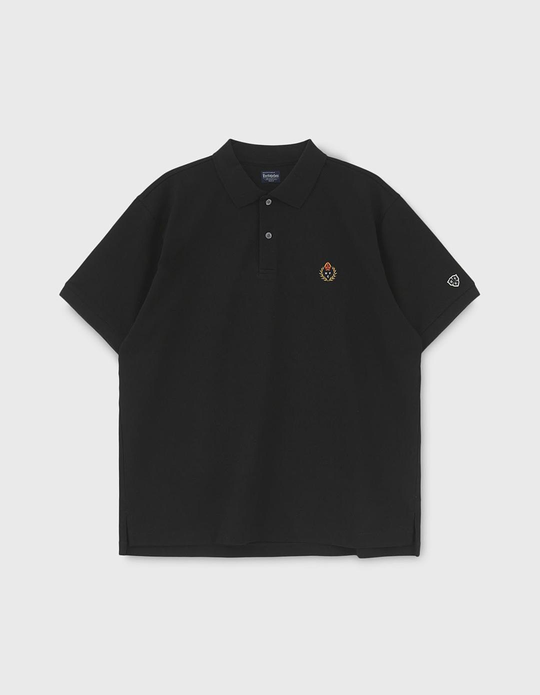 CREST PIQUE SHIRT / Black