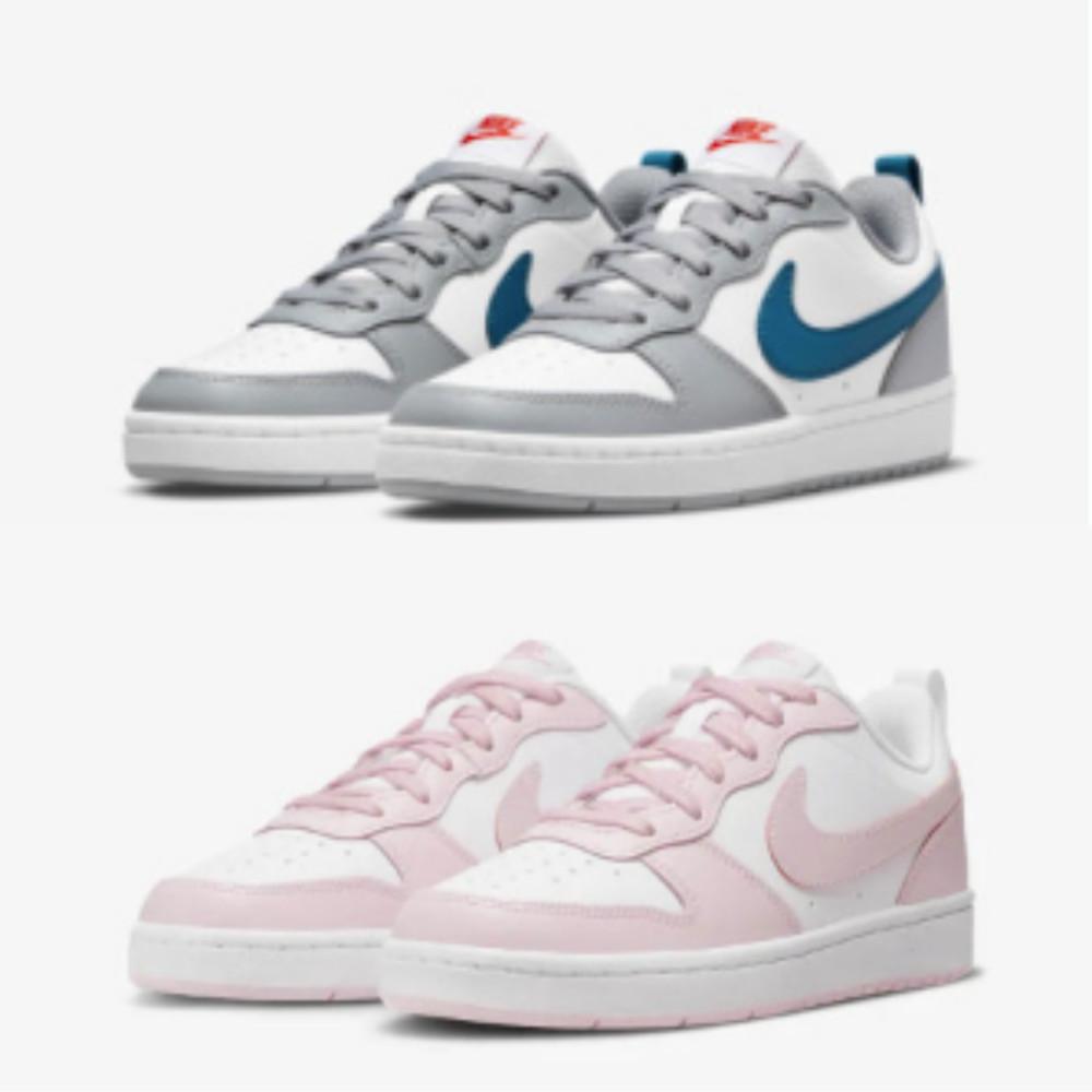 나이키 코트 버로우 로우 2 GS 라이트 스모크 그레이 키즈 운동화 BQ5448-117, DQ0492-100