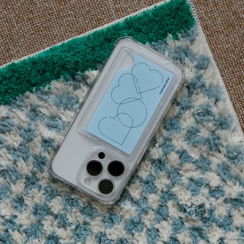 Love diagram 범퍼 젤리 카드 케이스 (하늘)