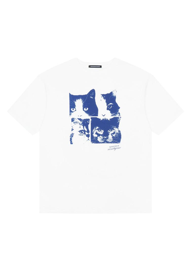 4 CATS OVER FIT TEE_WHITE