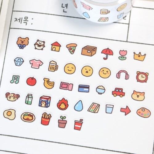 지니요니_오늘의 요약 이모티콘 2 키스컷 롤 스티커