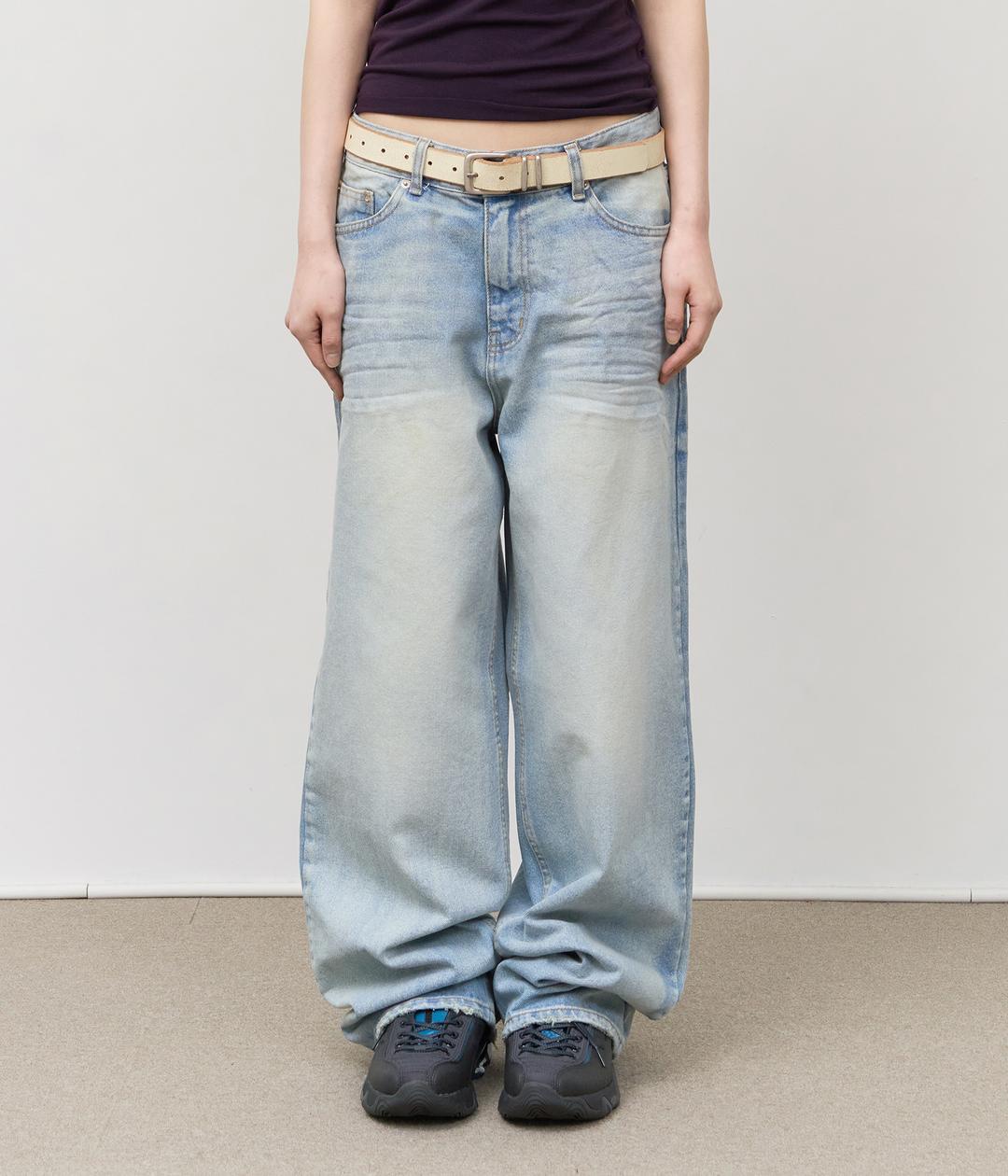 Bake Washed Embo Denim (2color)