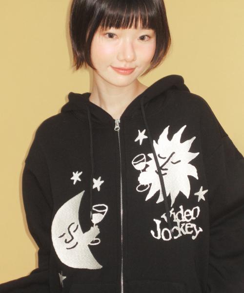 태양에서 달까지 후드집업 [블랙]