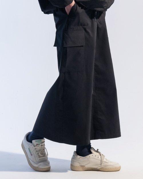 더블카고 피치 롱 스커트 (BLACK)