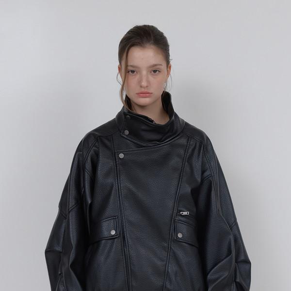 HERITAGE LEATHER JUMPER (BLACK)(예약배송)