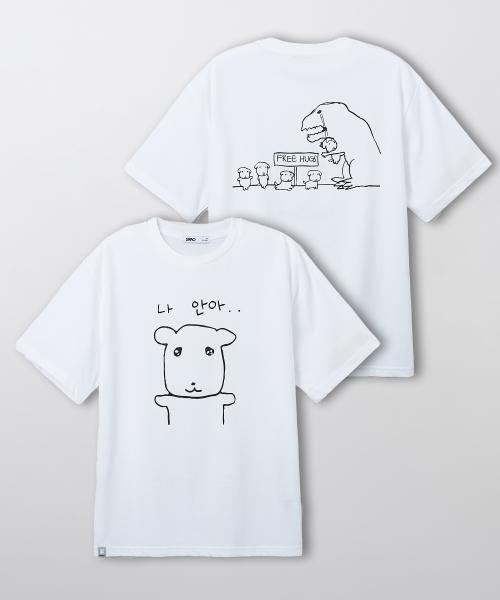 [가나디] 반팔 티셔츠(WHITE)_SPRLF38U02