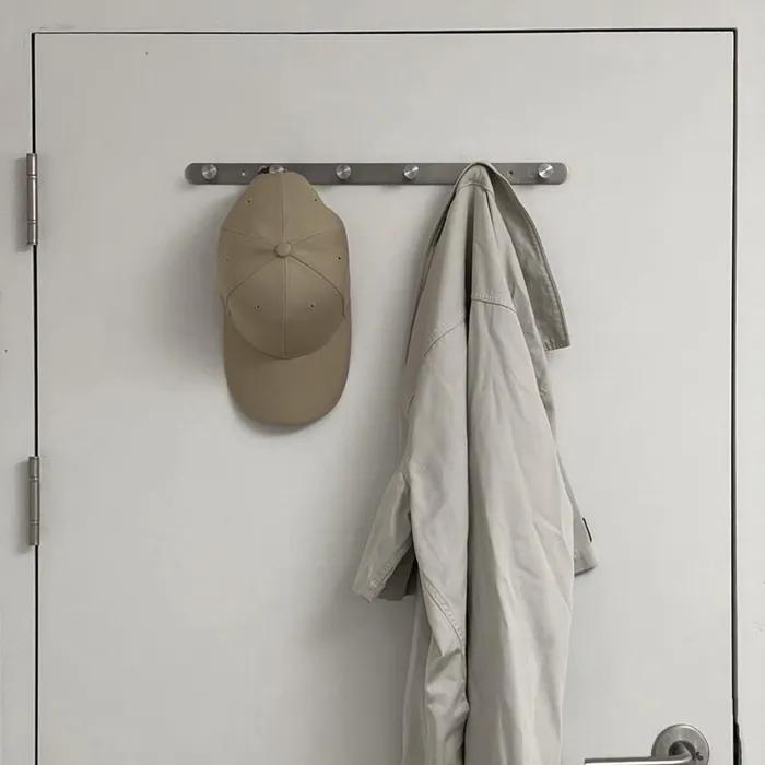 무타공 벽부착형 스텐 옷걸이 모자걸이