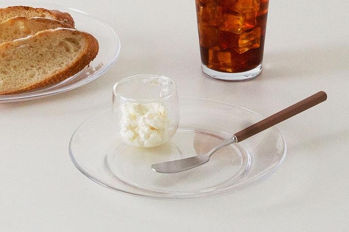 로우맨션 투명 강화 유리접시 19cm