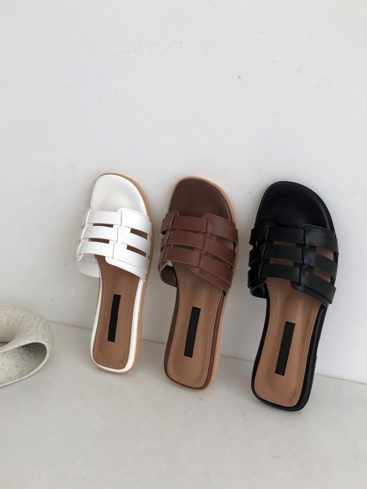 슈즈데이 트리플 일자 라텍스 쿠션 슬리퍼