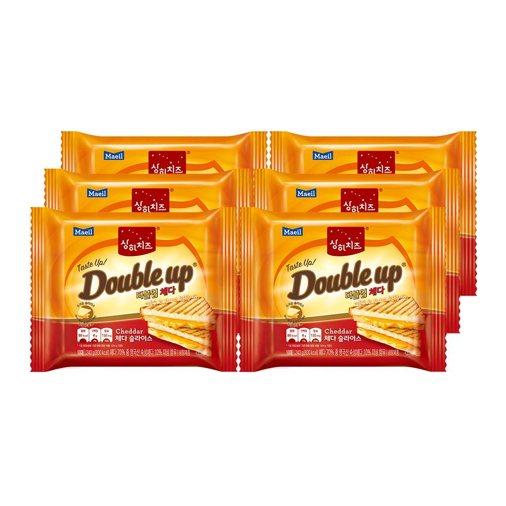 상하치즈 더블업 체다슬라이스 10매 6팩 (총 60매)_냉장