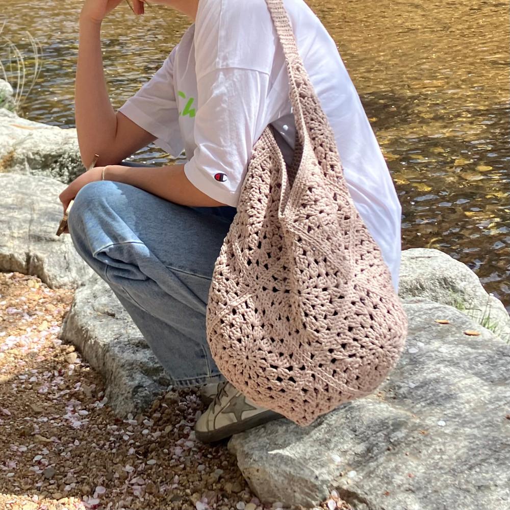 타이탄 숄더백 도안 / 코바늘 모티브 가방 도안