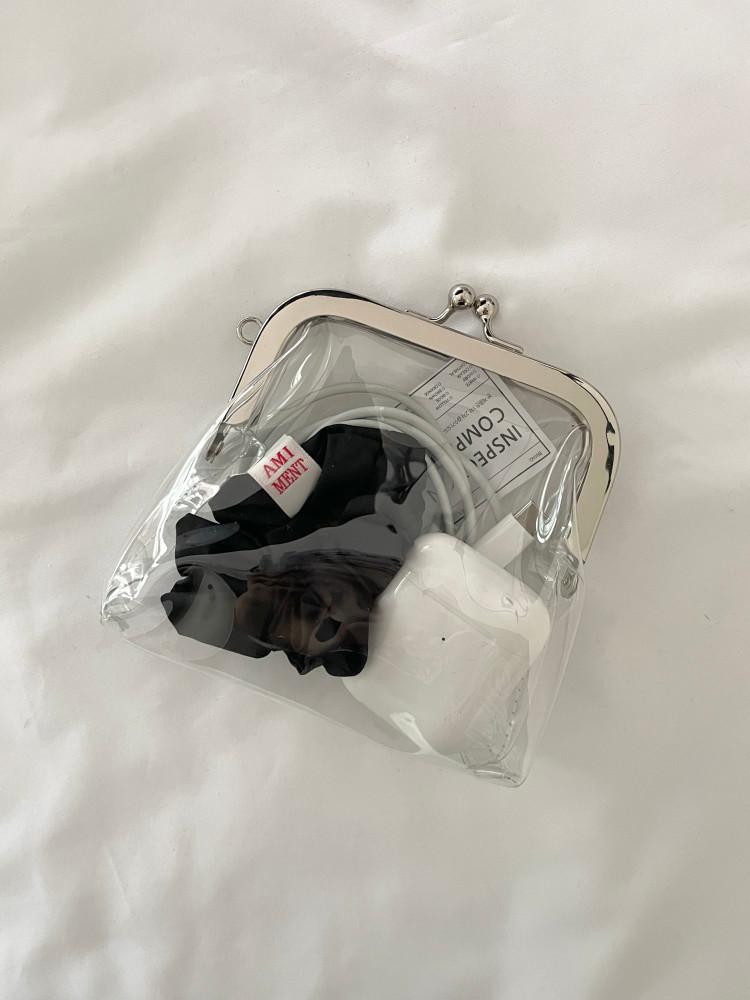 (당일) LSM 클리어 똑딱 파우치 투명 카드지갑