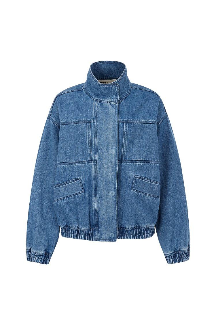 데님 밴딩 집업점퍼