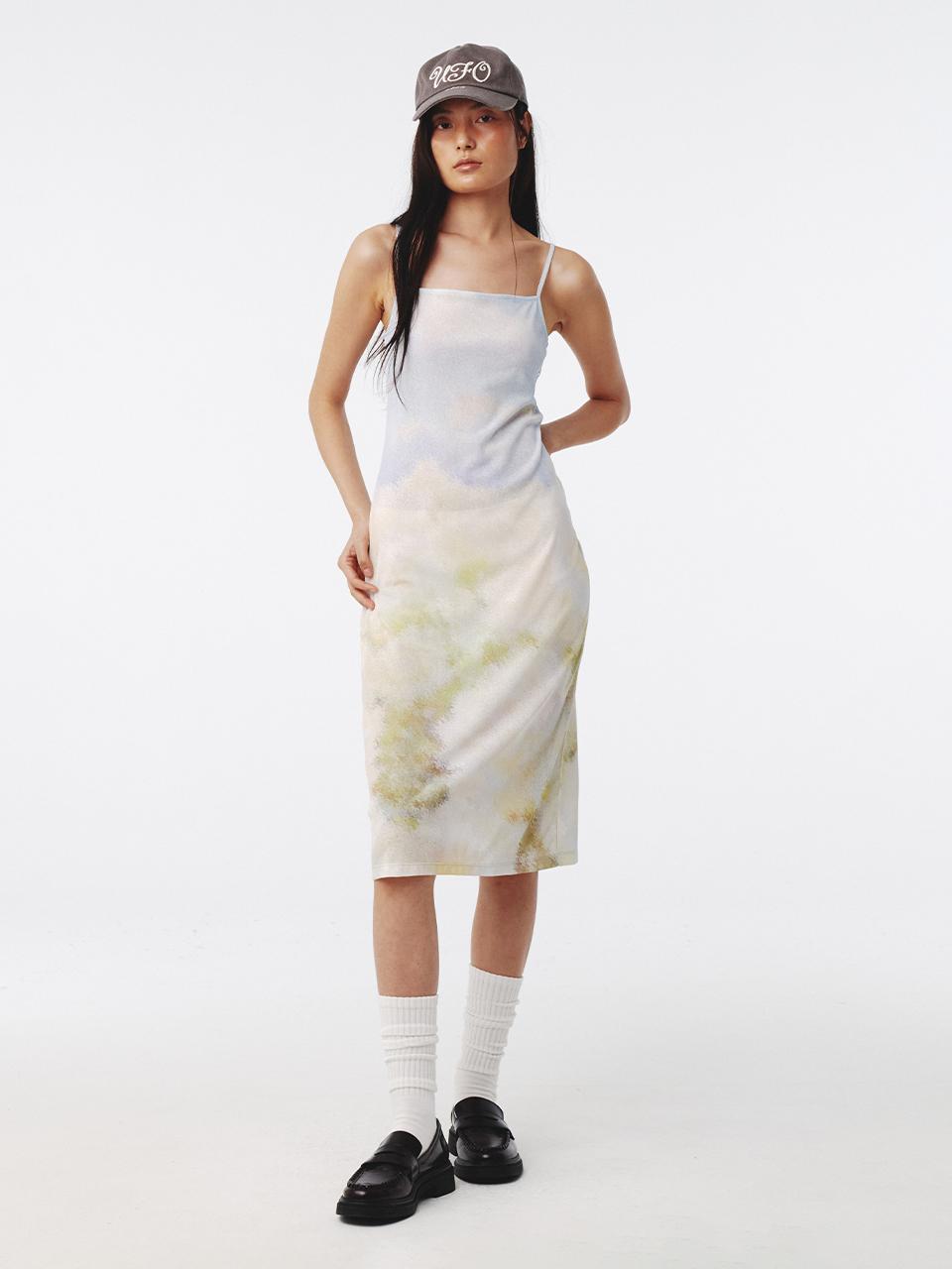 [Preview] Print Long Dress Print Flower