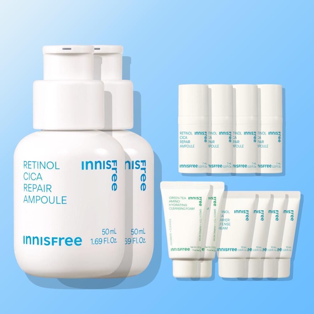 [더블기획] 이니스프리 레티놀 시카 흔적 앰플 대용량 50mL+50mL (+여행용키트 증정)