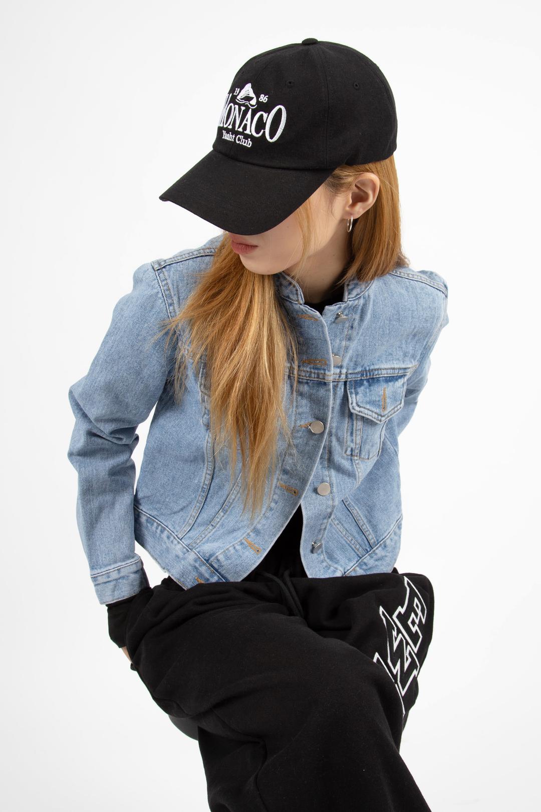 MANDARIN COLLAR DENIM JACKET