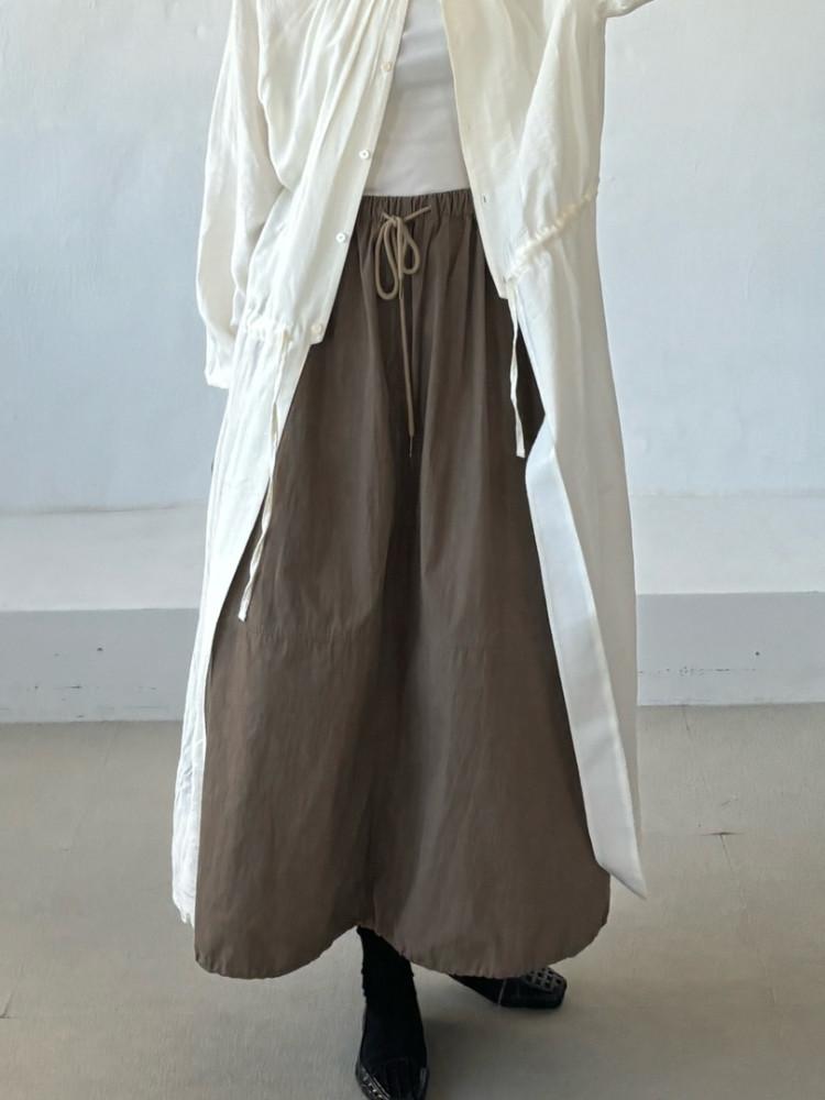 코나 롱 스트링 벌룬 스커트 2color
