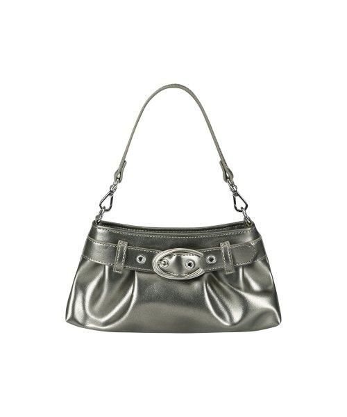 C BELTED HOBO MINI BAG_SILVER