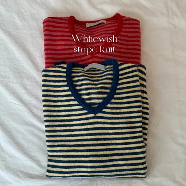 (주문폭주입고지연) 에프 단가라니트 여자브이넥니트 스프라이트니트 (2color)