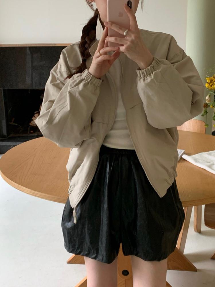 fllanel 플라넬 트랙 자켓 코튼 긴팔 하이넥 집업 점퍼 (2color)