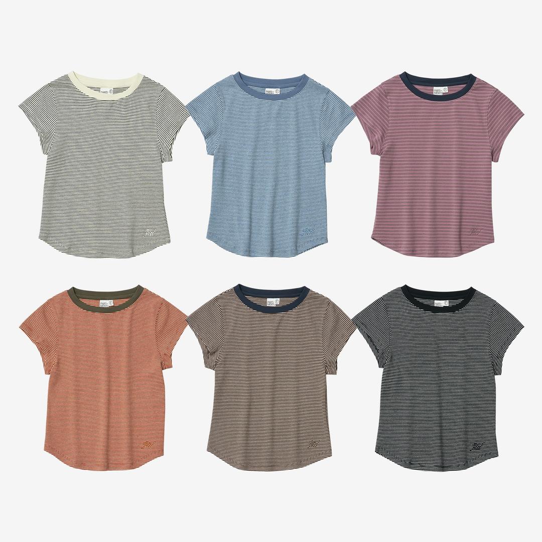 STRIPE 90s SHORT SLEEVE TEE_6COLORS