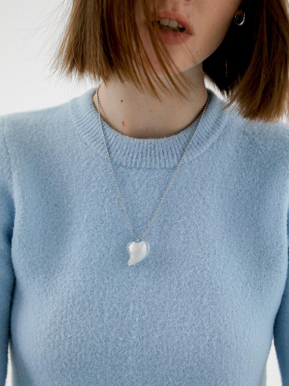 love long necklace - white