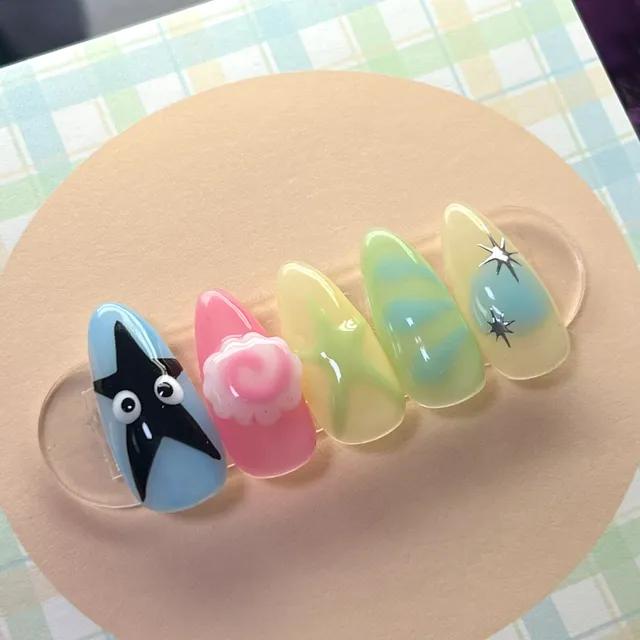 [신상특가] 먼지의 키치한 변신 수제네일팁 | 키치네일 y2k