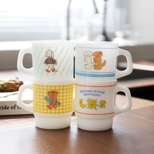 Romane 밀크 글라스컵