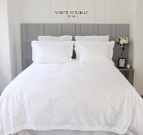 80수 400TC 시그니쳐 호텔 베딩 이불커버세트 (SS,Q,K) 화이트