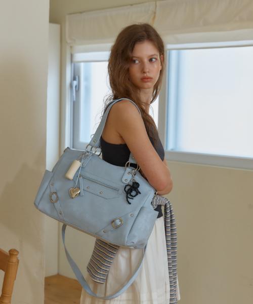 ANC STUD  RING BAG_SKYBLUE