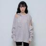리본 원숄더 니트 (BEIGE) F24ZB054